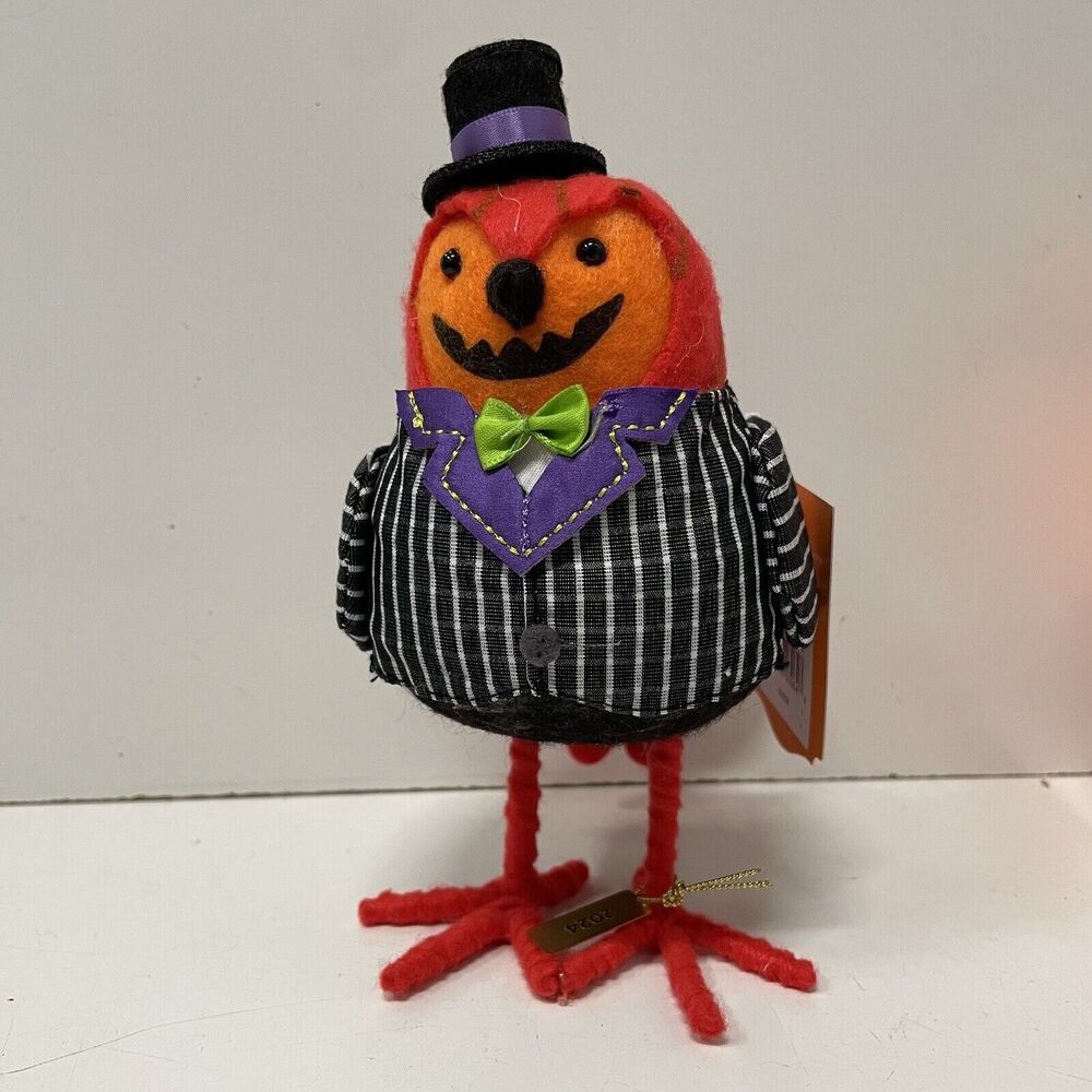 Featherly Friends Gourdon Felt Bird Halloween 2024 Hyde & Eek! Boutique NEW